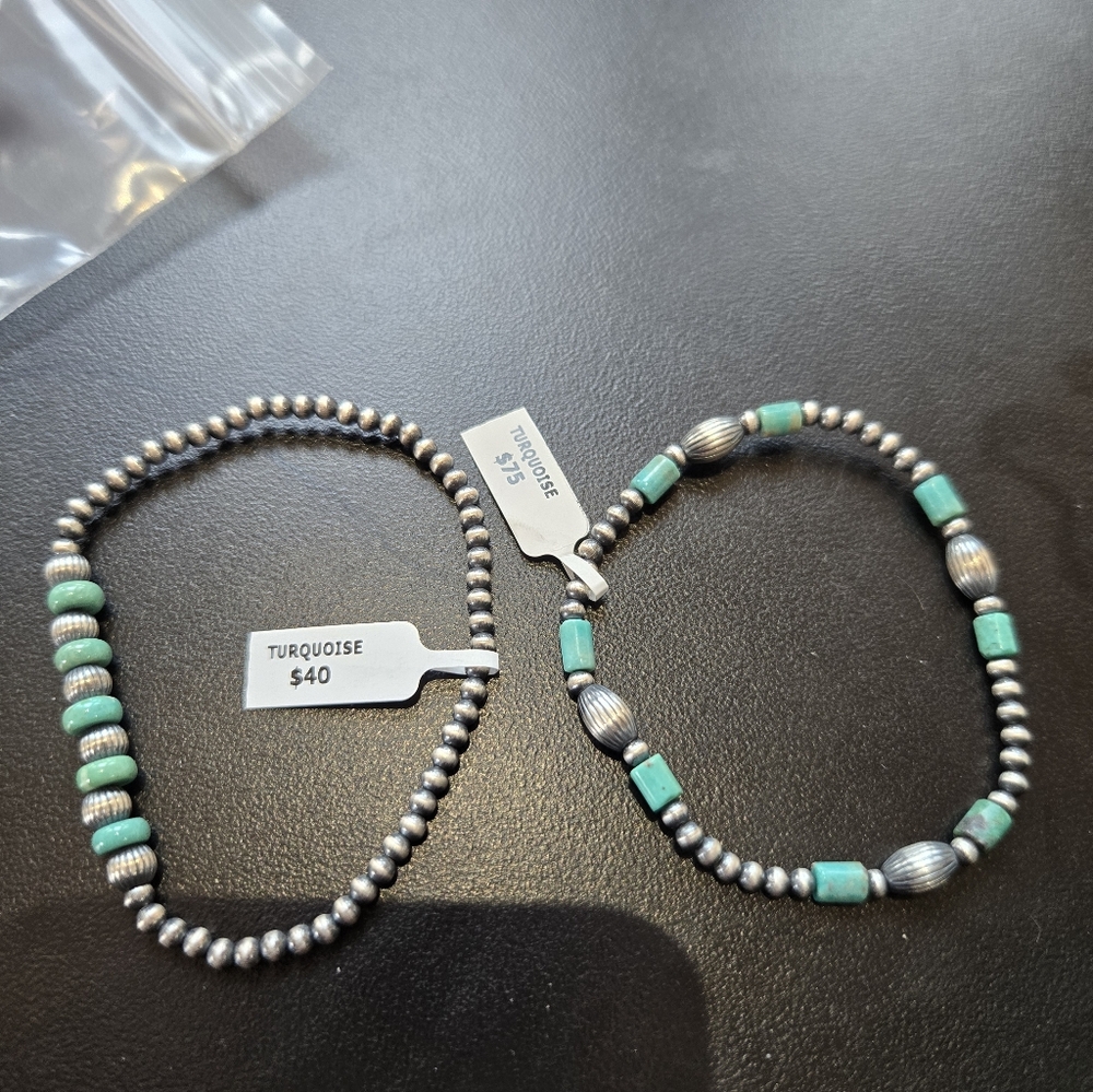 Turquoise Sterling Bracelet Stack - Picture 5 of 5